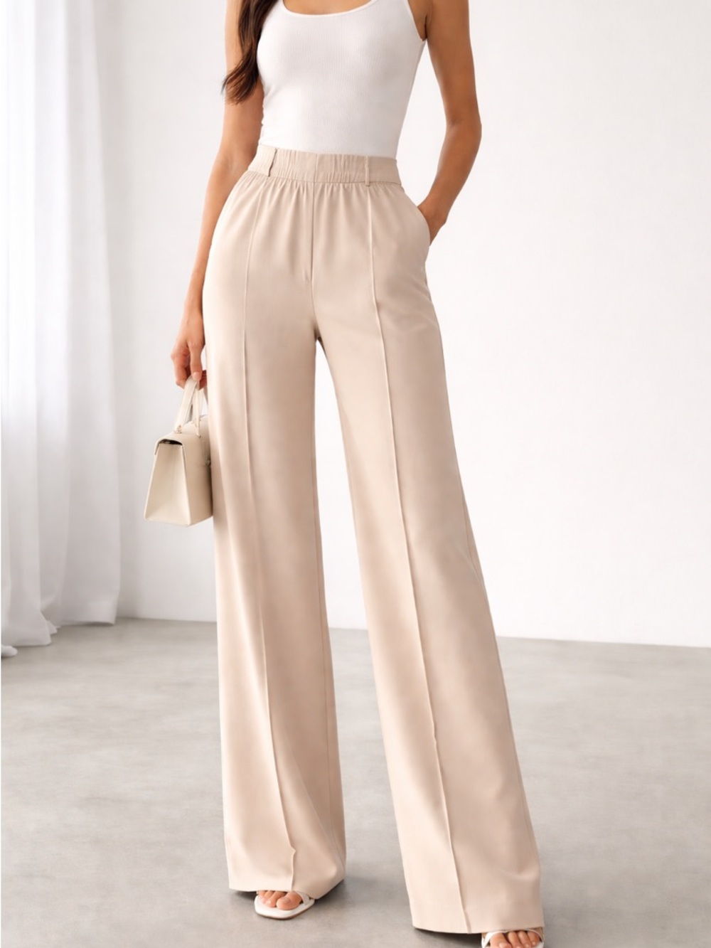 Elie Tahari Light Beige Trousers size 12 - NWT